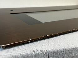 JENN-AIR RANGE DOOR GLASS PART # W10269422 Black Glass W Oiled Bronze Trim