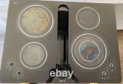 Jenn Air 30 Black Glass Electric Cooktop 4-Burner With Downdraft -JED8430BDB18