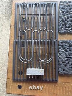 Jenn Air Cooktop Range Grill Element Including Rocks Grates And Burner Lot