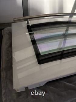 Jenn-Air Glass Stove Range Door Off A JES9860BAW White Color Stainless handle