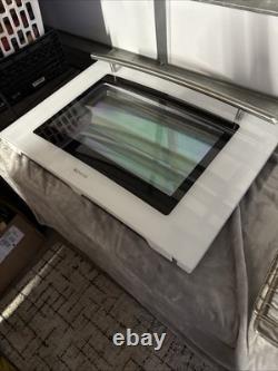 Jenn-Air Glass Stove Range Door Off A JES9860BAW White Color Stainless handle