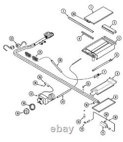 Jenn-Air Range Broil & Griddle Burner Tube OEM PART# 73001035 USED EXCELLENT