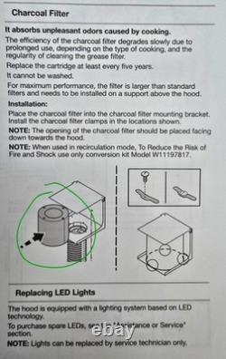 Jenn-Air Range Cooker RangeHood Charcoal Filter Stainless Steel Color W11197817