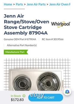 Jenn Air Range/Stove/Oven Stove Cartridge Assembly 87904A