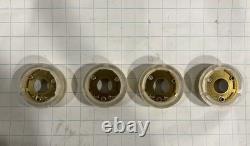 JennAir Set of 4 Control Knob Bezels for Range Oven Brass W11323068 (READ)