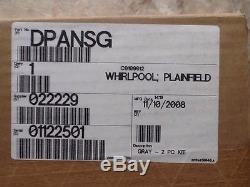 NEW WHIRLPOOL JENN-AIR RANGE DOUBLE DRIP PAN, DPANSG, C0109012. 2 Pc Kit, gray